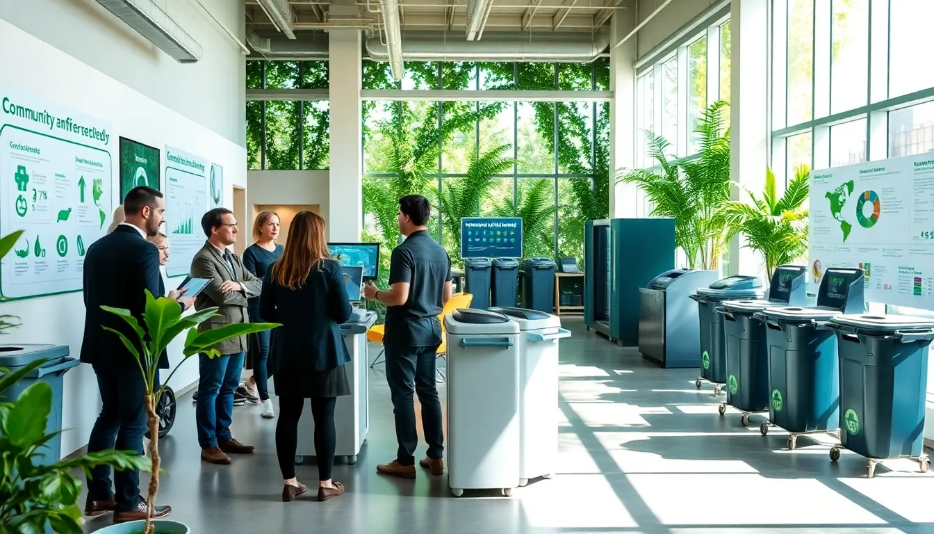 team collaborating in a modern resource recovery facility.