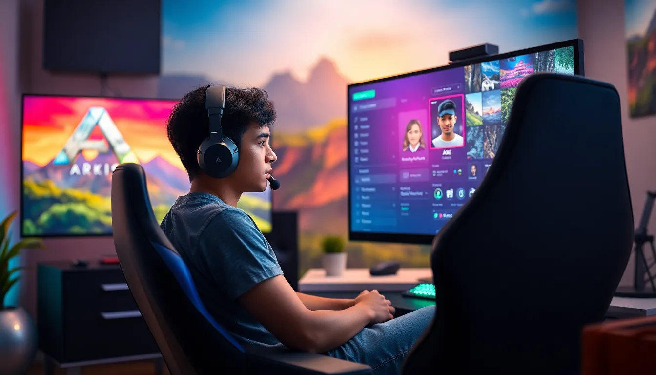 gamer customizing character in Ark: Survival Evolved single player mode.